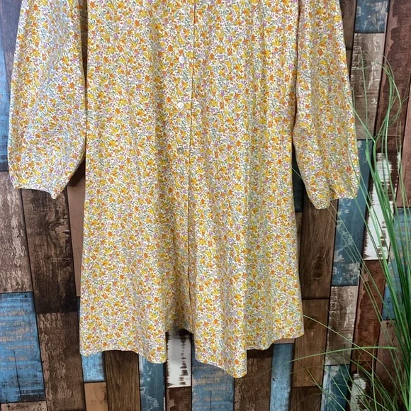 Lindsay Brooke x Roole Medium cotton button down Floral Dress - Picture 3 of 16